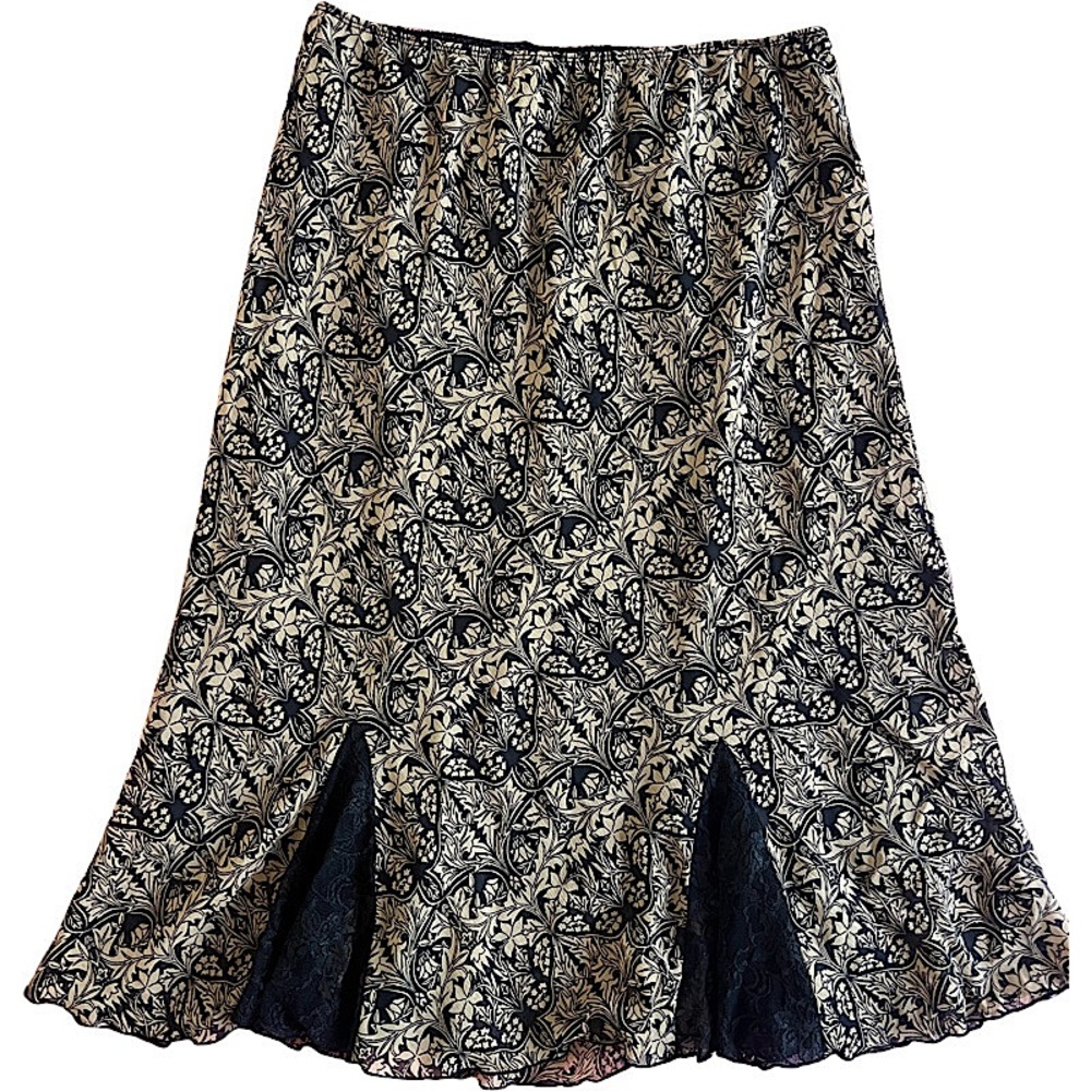 90s Y2k slip skirt with lace